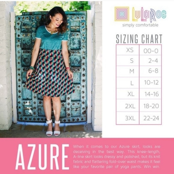 Lularoe azure skirt New - Picture 4 of 6